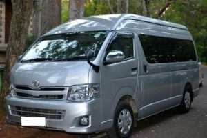 Spacious Toyota KDH van available for comfortable long-distance travel and group tours.