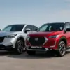 Front view of Honda Vezel and Nissan Magnite parked side by side in a clean outdoor setting, ideal for SUV rental in Sri Lanka
